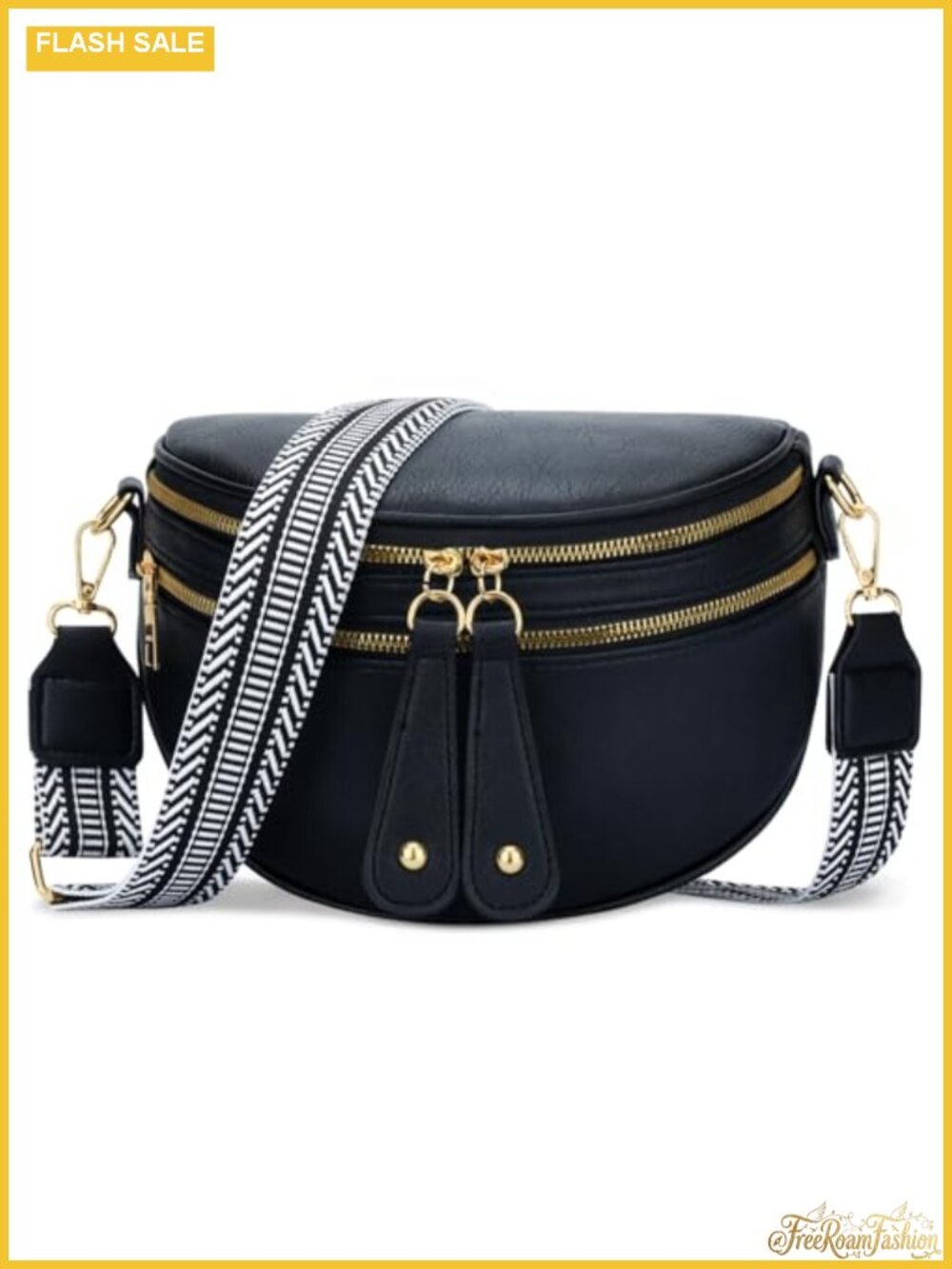 Vegan Leather Crossbody Sling Bag Adjustable Strap Travel